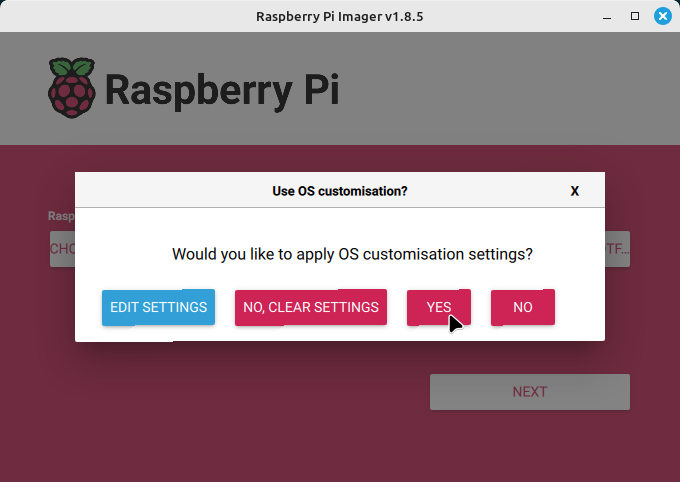 OS Customizations Prompt
